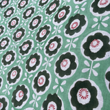 Sabina Fern Flower Cotton Block Print . $22.00/metre