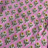Esha Floral Cotton Block Print . $22.00/metre