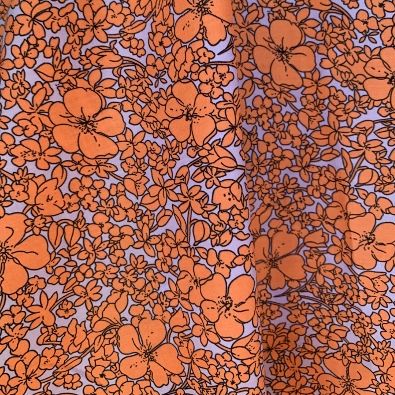 Flora Tangerine . $24.00/metre