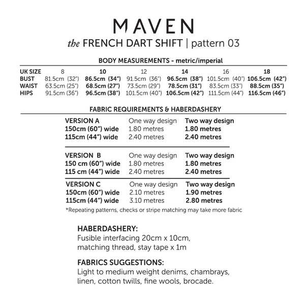 Maven French Dart Shift and Top