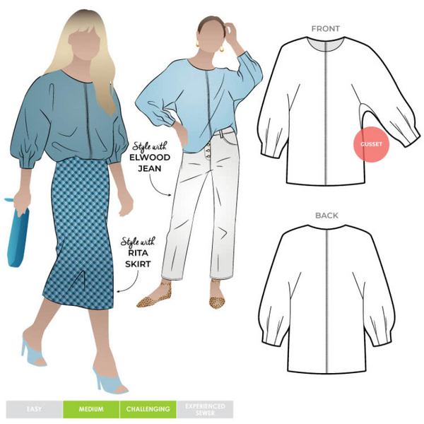 Style Arc Wilma Woven Top