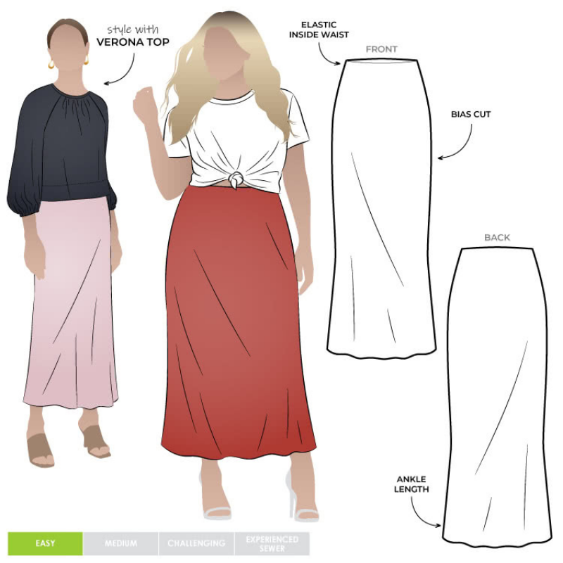 Style Arc Genoa Bias Cut Skirt
