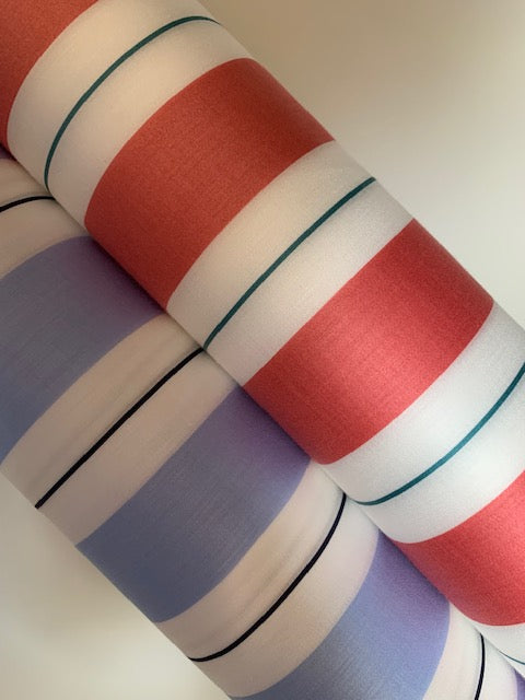 Polly Roman Cotton Stripe . $18.00/metre